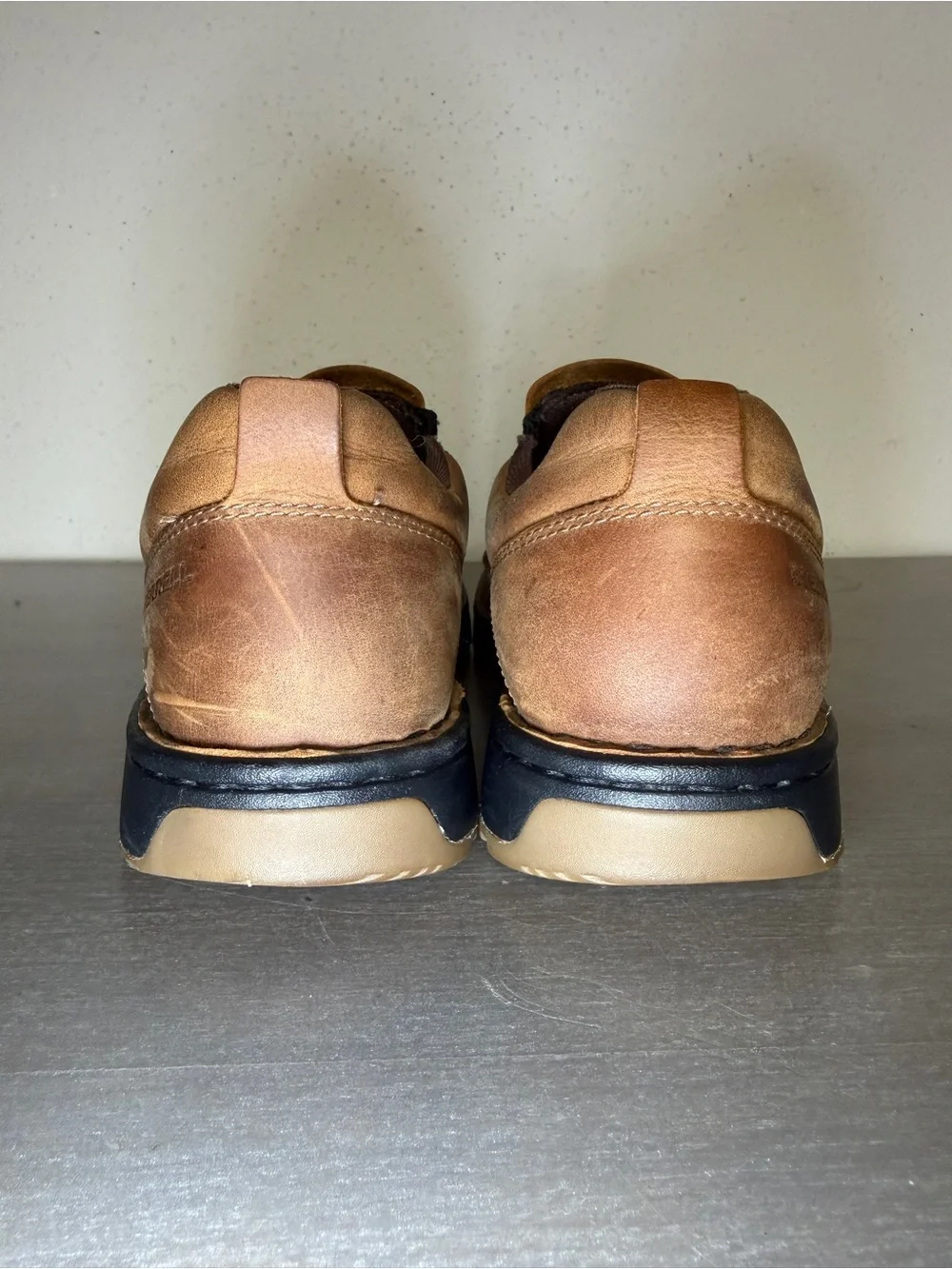 Merrell J000867 Brown Leather Slip On Mens Shoes Size 8 US Comfortable Loafers